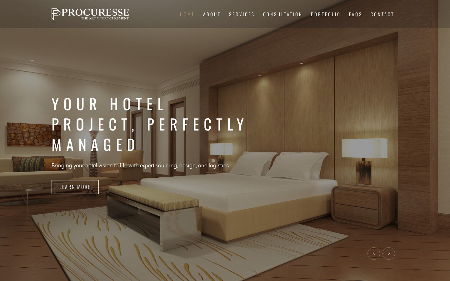 Procuresse website designed by My Business Local