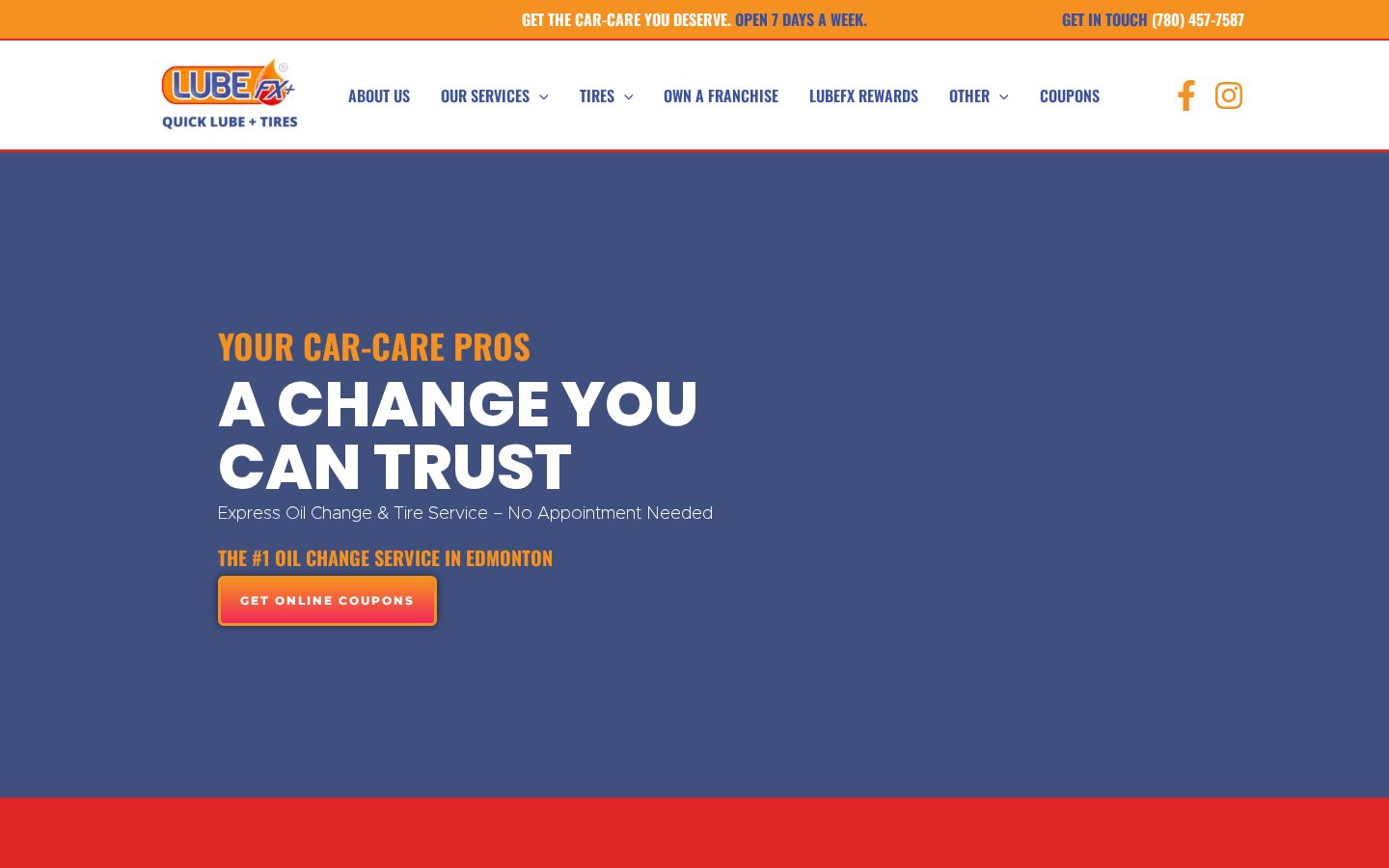 LubeFX website designed by My Business Local
