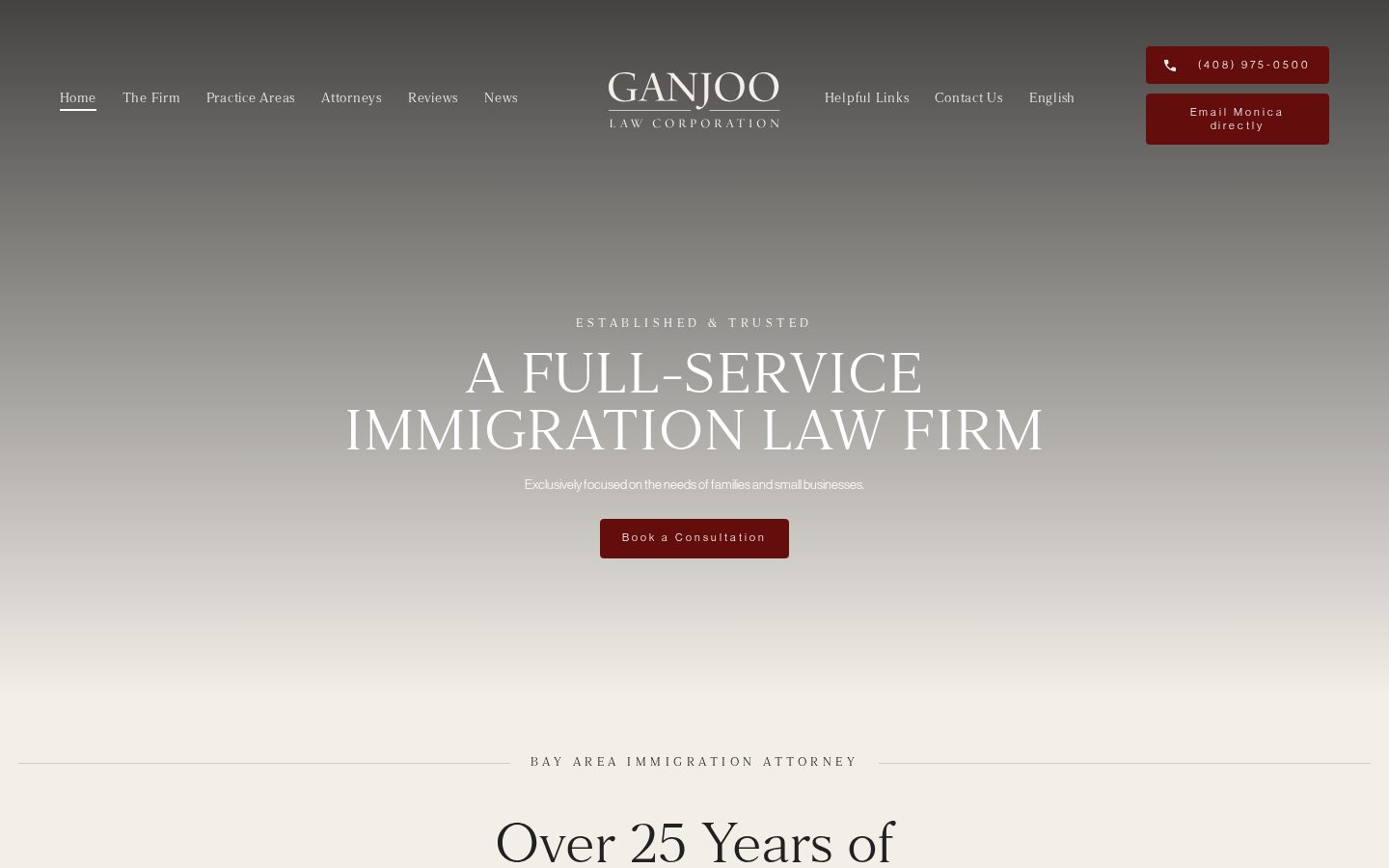 Ganjoo Law Corporation website designed by My Business Local